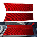 Carbon Red Console Armrest Storage Box Cover for Benz C E GLC Class (2015-2023)