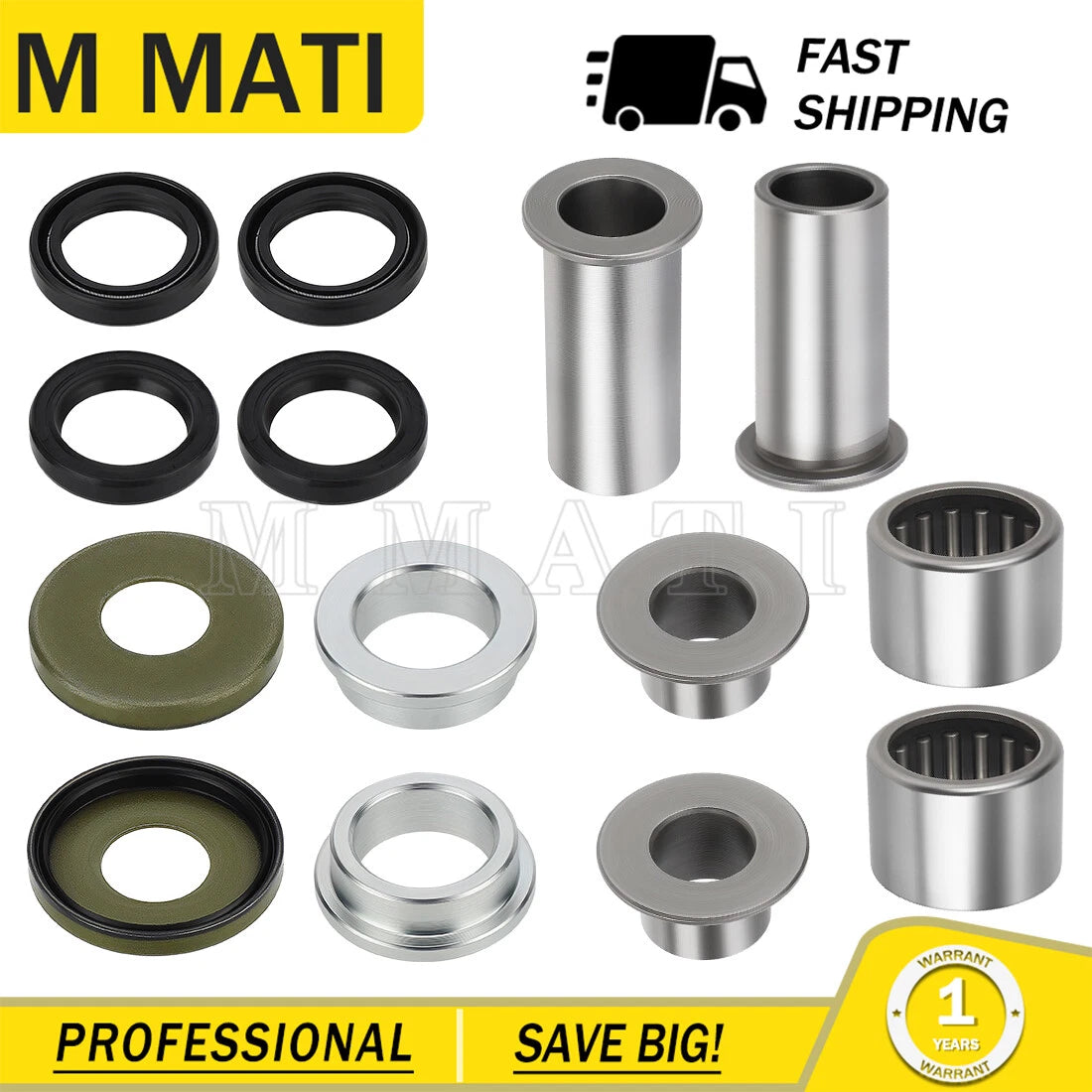 Swing Arm Bearing Seal Rebuild Kit for QuadRacer LT250R (1985–1992), LT500R (1987–1990)