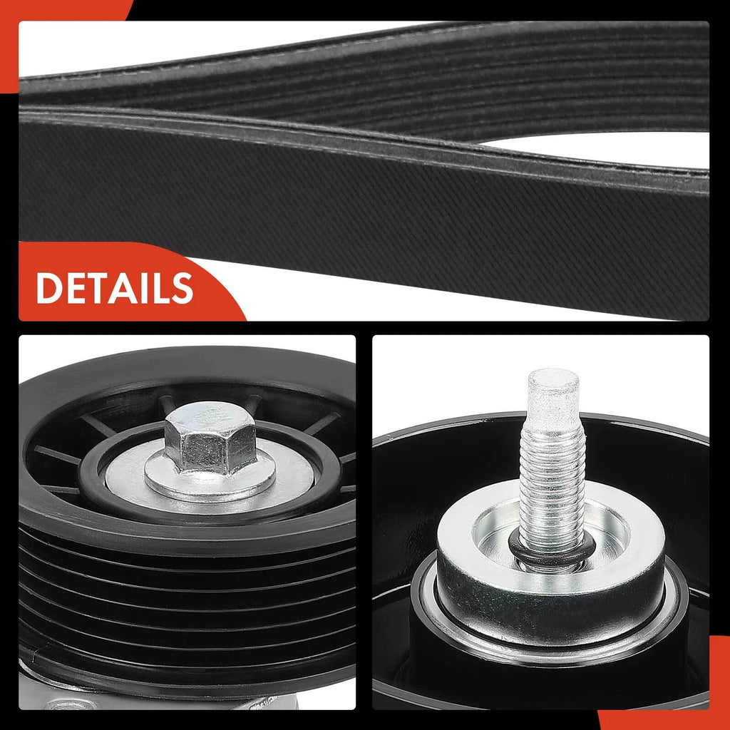 Set of 4 Serpentine Belt Drive Components for Chevy Silverado GMC (2015–2018)