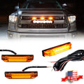 3X Amber Lens LED Grille Running Lights for Toyota Tundra (2014–2021)