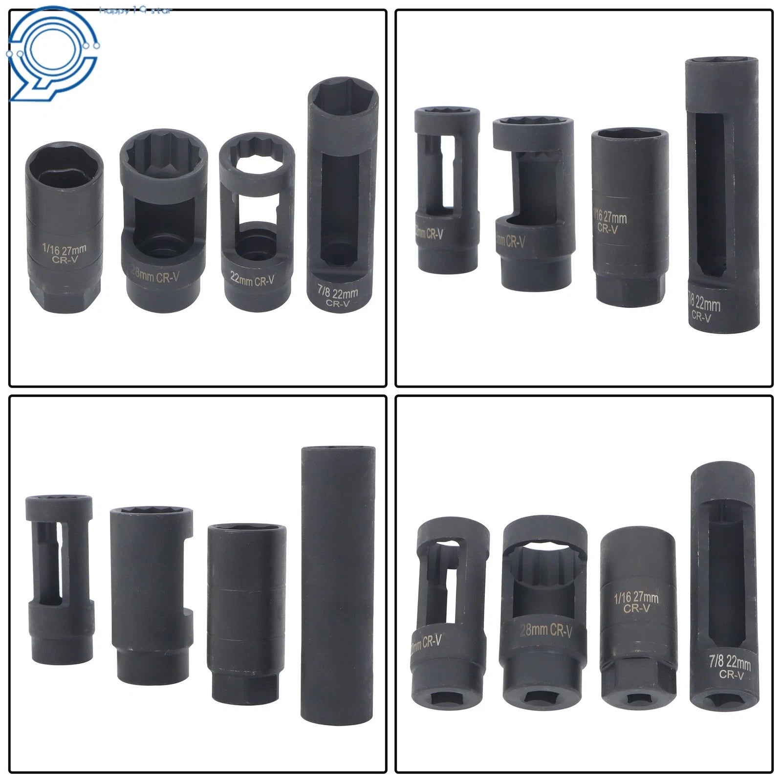 Set of 10 O2 Oxygen Sensor and Oil Pressure Socket Tools for Automotive Repair