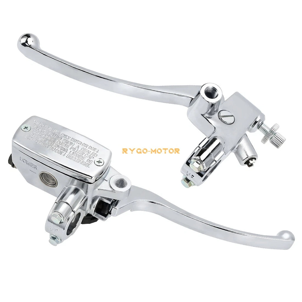 7/8" Hydraulic Brake Master Cylinder & Clutch Lever Kit for Motorcycle