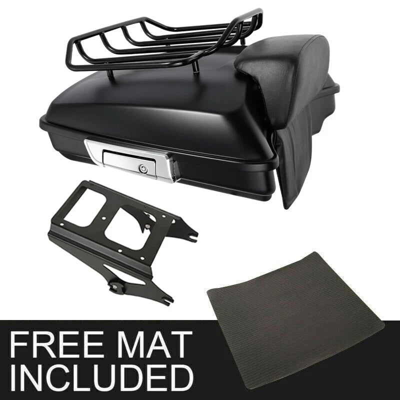 Matte Black Razor Trunk Pad for Harley Touring (2009–2013)