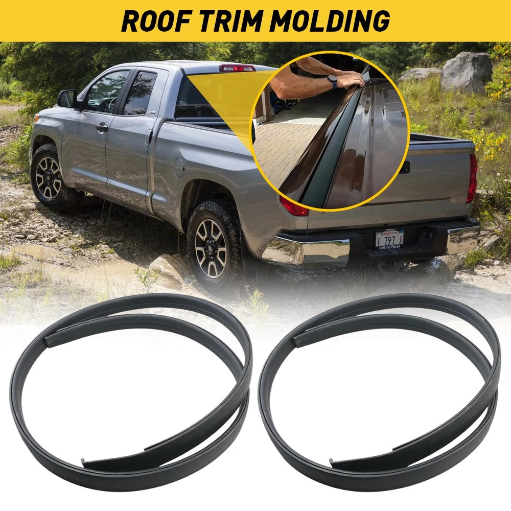 Pair Roof Weatherstrip Molding for Tundra Double Cab (2007–2020) 755510C050 755520C050