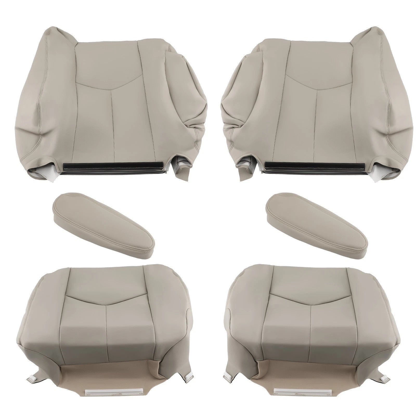 Front Leather Seat Cover for Chevy Tahoe GMC Yukon (2003–2006) Light Tan