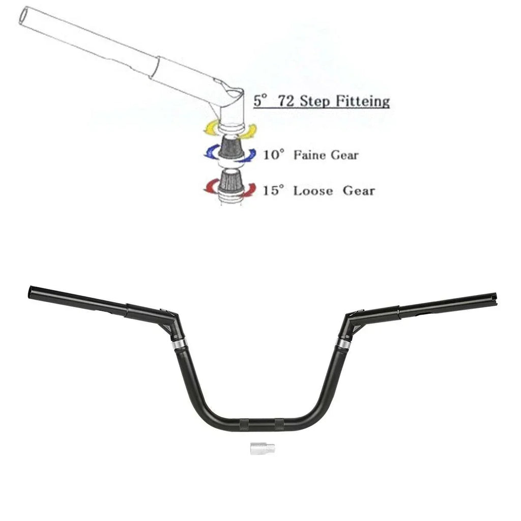 Adjustable 10" Rise 1-1/4" Handlebar for Harley FLSTF FLSTFB FXST (2000-2017)
