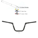 Adjustable 10" Rise 1-1/4" Handlebar for Harley FLSTF FLSTFB FXST (2000-2017)