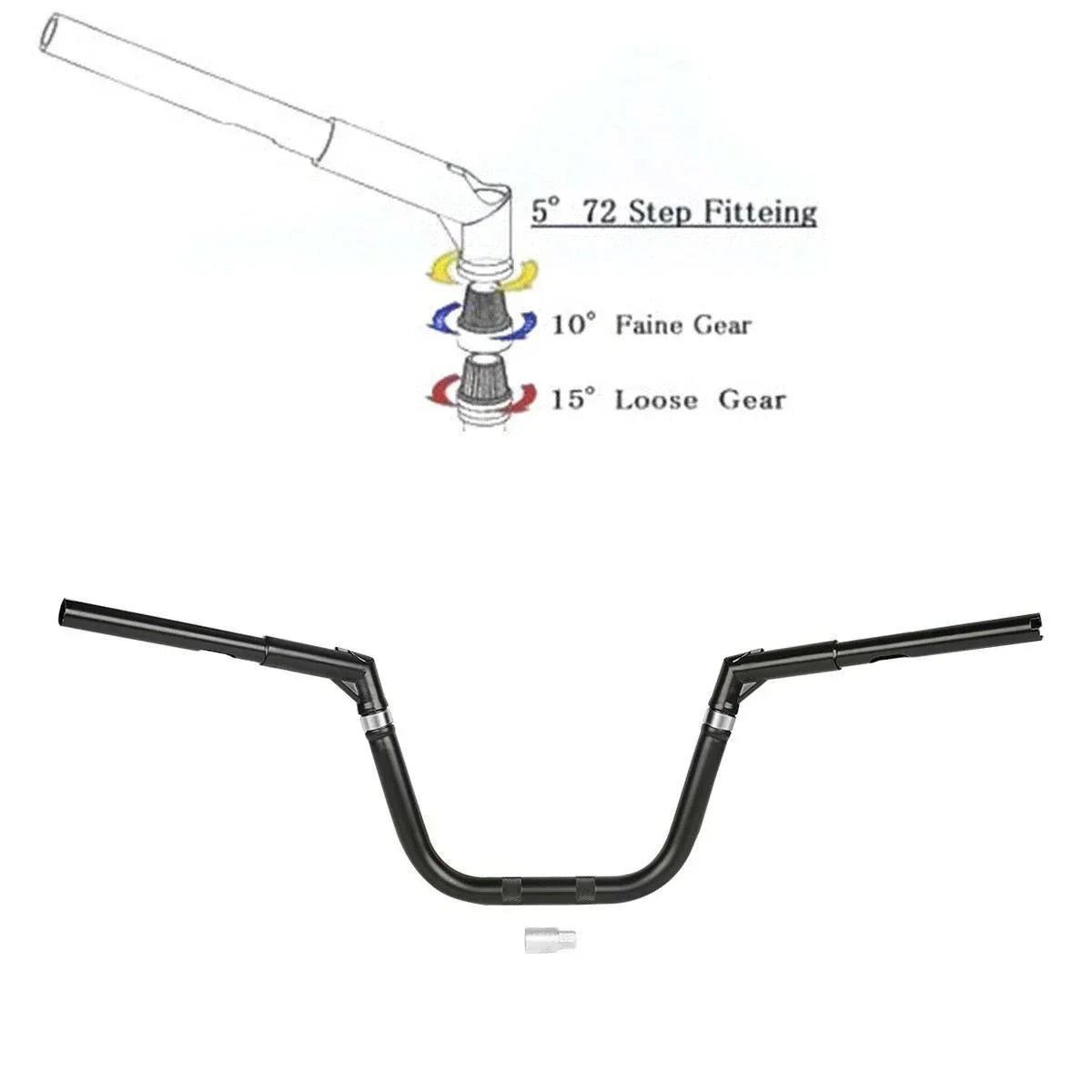 Adjustable 10" Rise 1-1/4" Handlebar for Harley FLSTF FLSTFB FXST (2000-2017)