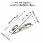 Set of 40 Stainless Steel Spring Loaded Clothes Pegs Laundry Clips