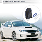 Gear Shift Knob Cover for Subaru Impreza (2017–2023) Black Carbon Fiber Blue