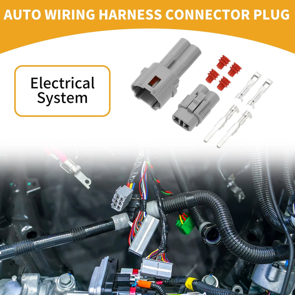 2 Pin Auto Wiring Harness Connector Plug for Honda (1 Set)