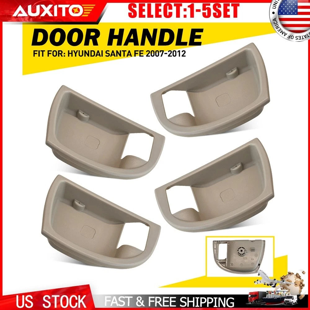 Set of 2 Inner Door Handle Covers for Hyundai Santa Fe (2007–2012) Beige