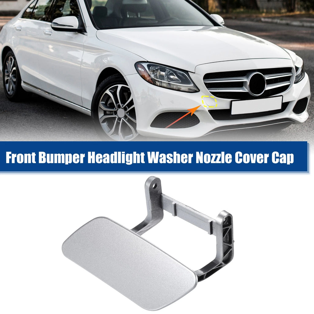 Bumper Headlight Washer Cover Set for Mercedes ML (Silver Tone)