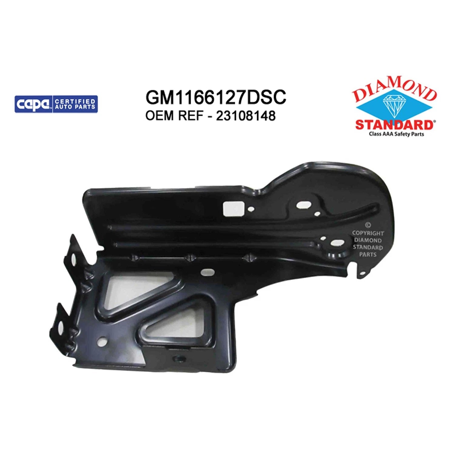 Replacement Steel Rear Driver Side Bumper Face Bar Brace for See Compatible Chart