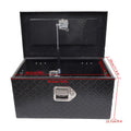 20" x 12" x 10" Black Aluminum Tool Box for Pickup Trailer 