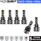 Set of 2 9005 9006 LED Headlight Fog Light Kit White 6500K for