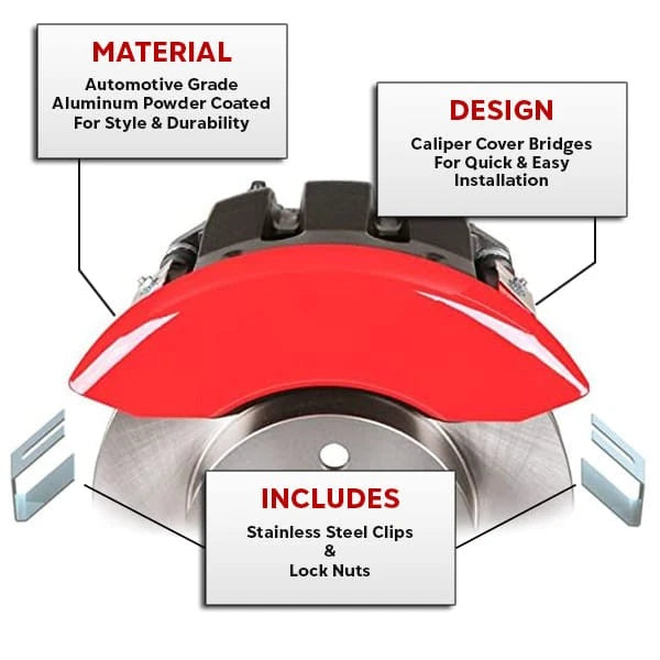 Red Caliper Covers Premium for 2003–2008 Honda Pilot