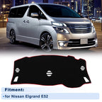 Dash Cover for Nissan Elgrand E52 (2010–2016) Black with Red Edge