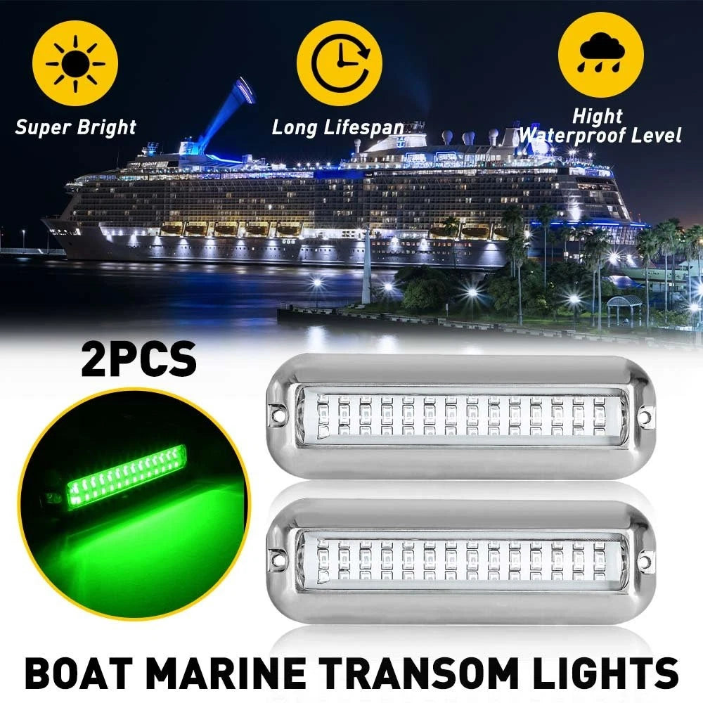 Underwater Marine Transom Lights for Pontoon (316 Stainless Steel)