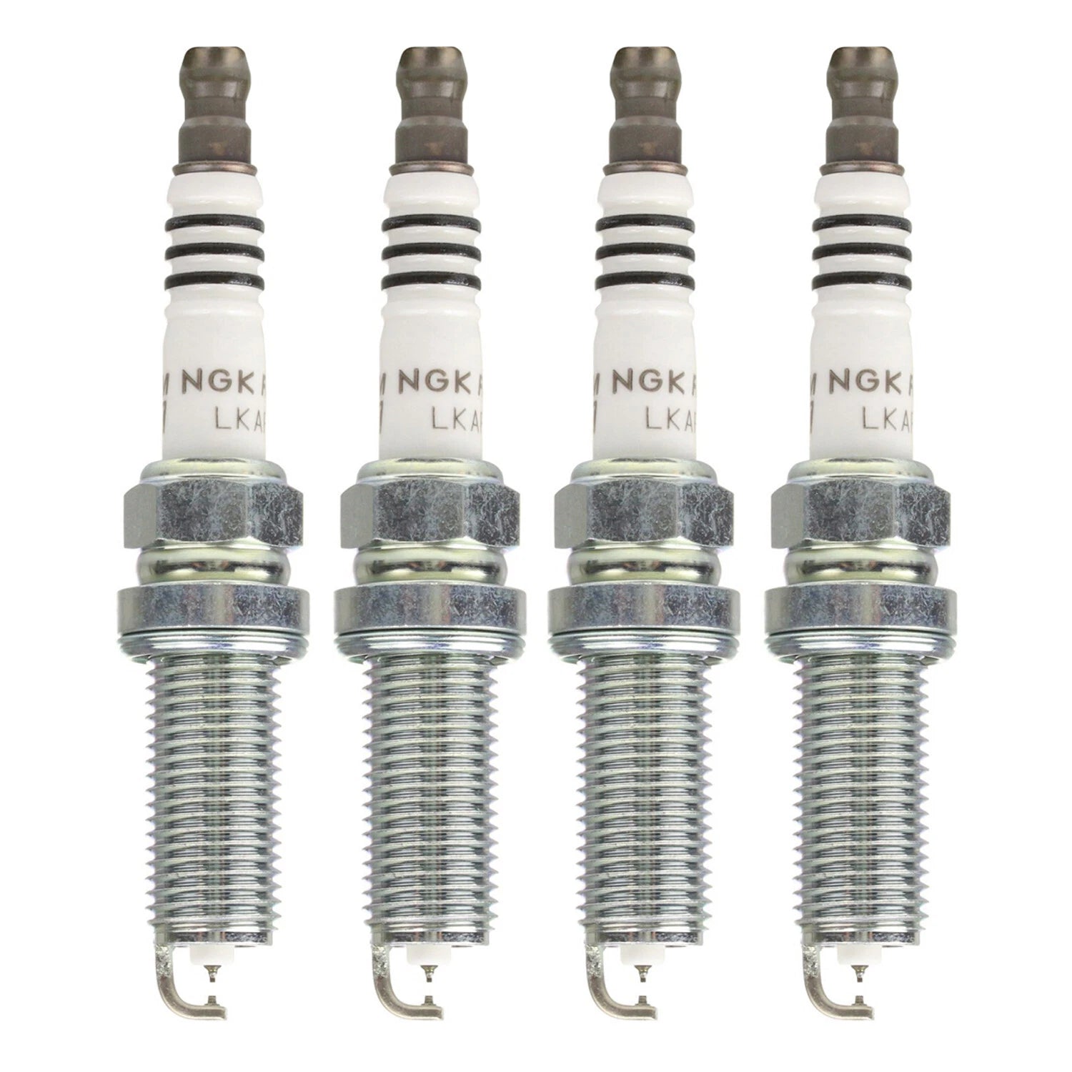 Set of 4 NGK Ruthenium HX Spark Plugs LKAR6AHX for City Express CT200h (2014–2015)