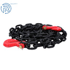 3/8" Black G80 Transport Binder Chain for (10 Ft, 2 Hooks)