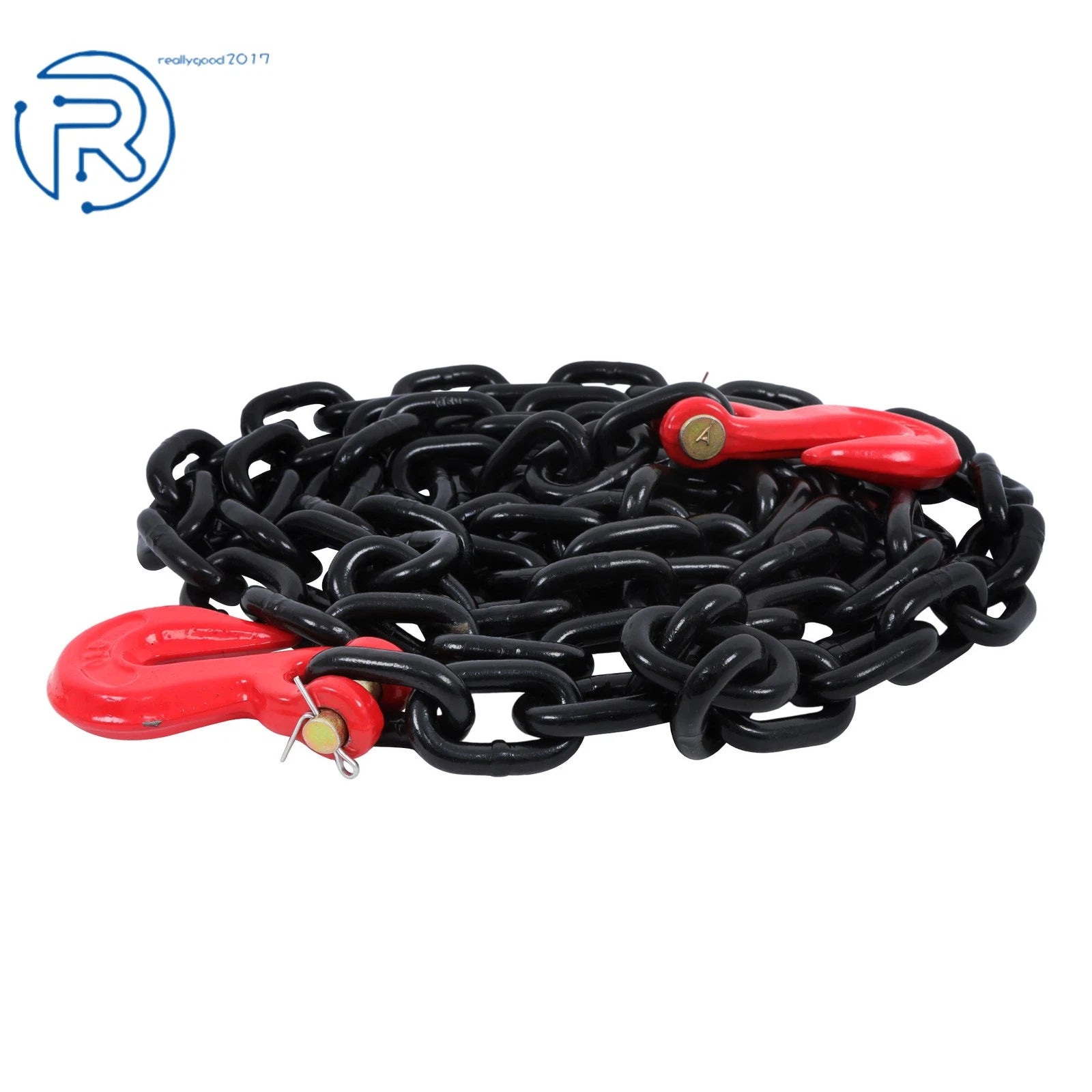 3/8" Black G80 Transport Binder Chain for (10 Ft, 2 Hooks)