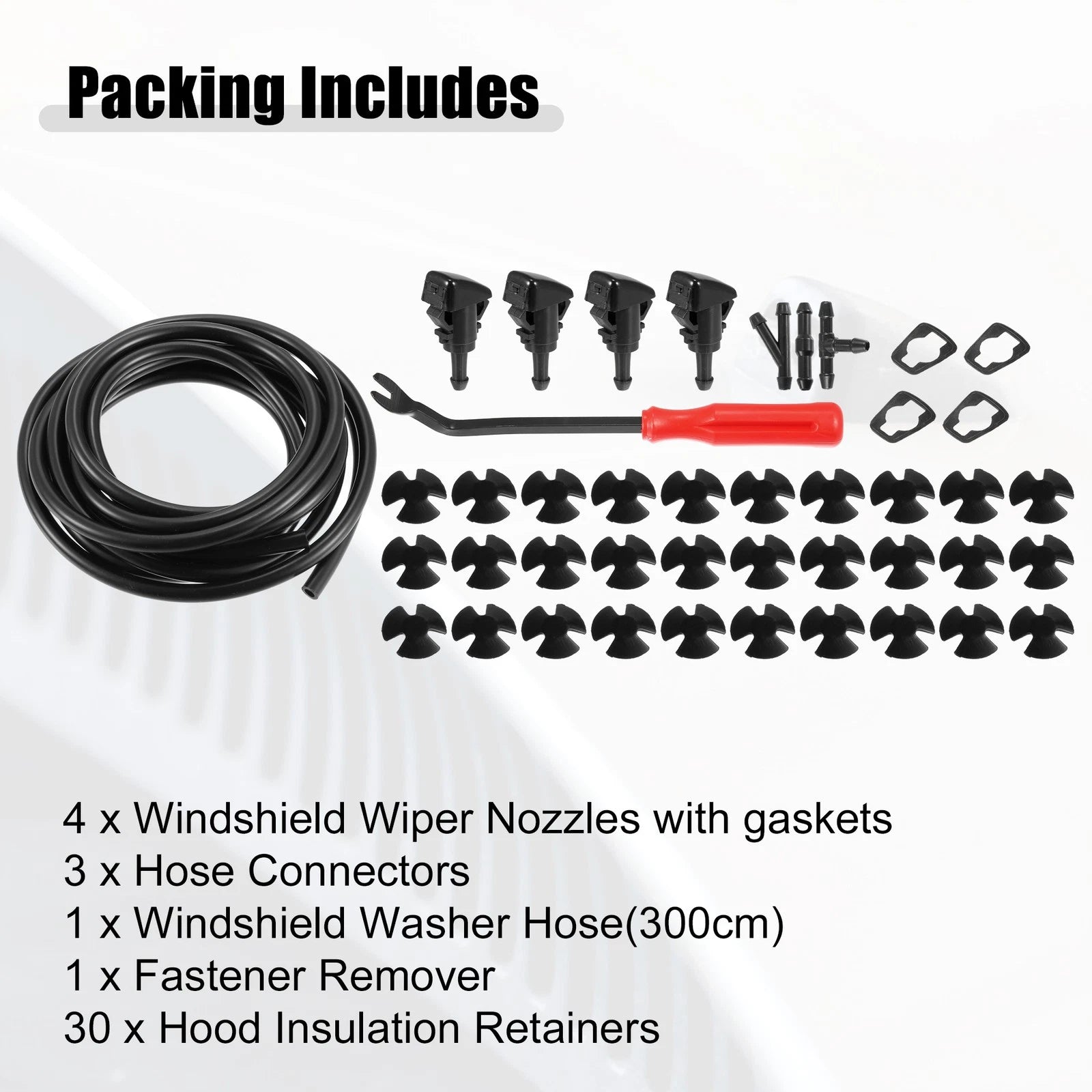 Set of 2 Front Windshield Washer Nozzle Kit for Dodge Avenger (2008–2014)