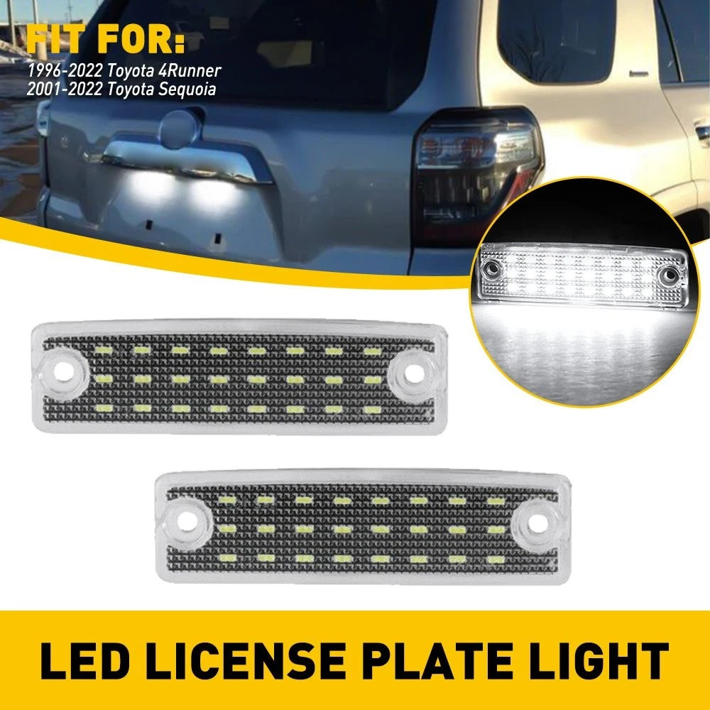 Bright LED License Plate Tag Light for Toyota 4Runner (1996–2022) & Sequoia (2001–2022) EXV