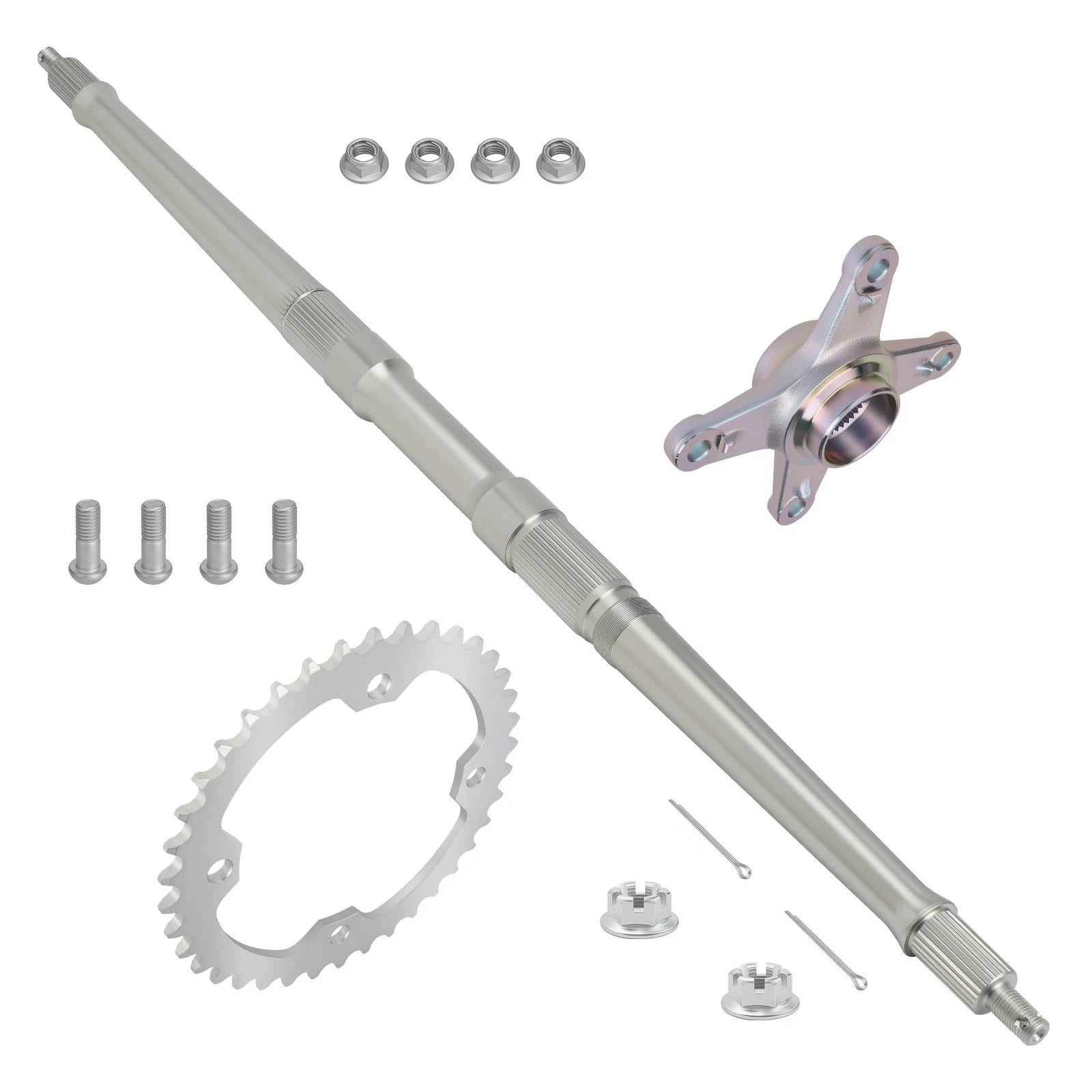 Rear Axle Shaft Kit w/ Collar Sprocket Hub for Yamaha YFZ450 (2004–2005)