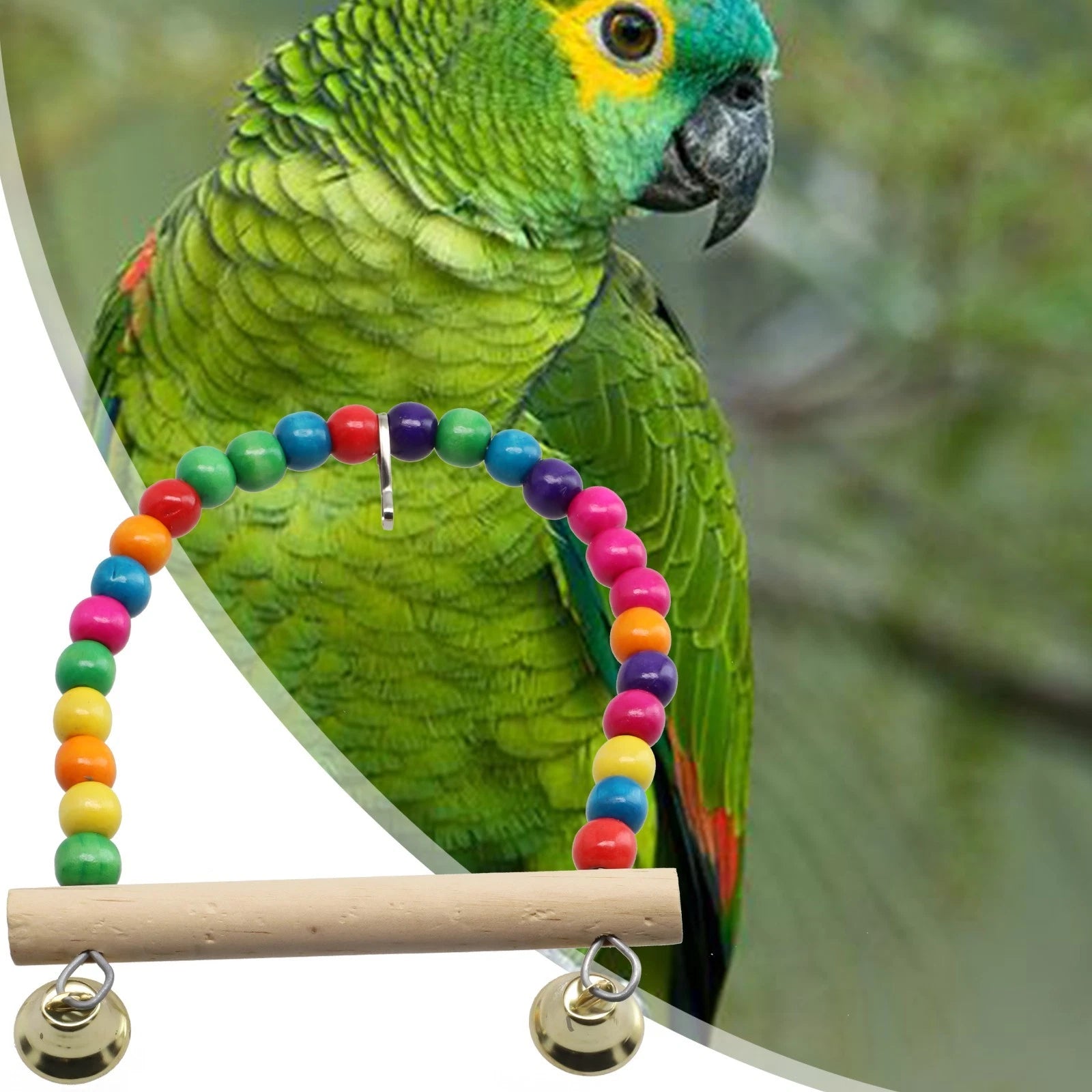 1X Colourful Parrot Swing for Birds or Parrots Toy Supplies