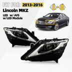 Full LED Headlight Set for Lincoln MKZ (2013–2016) AFS Projector Left+Right