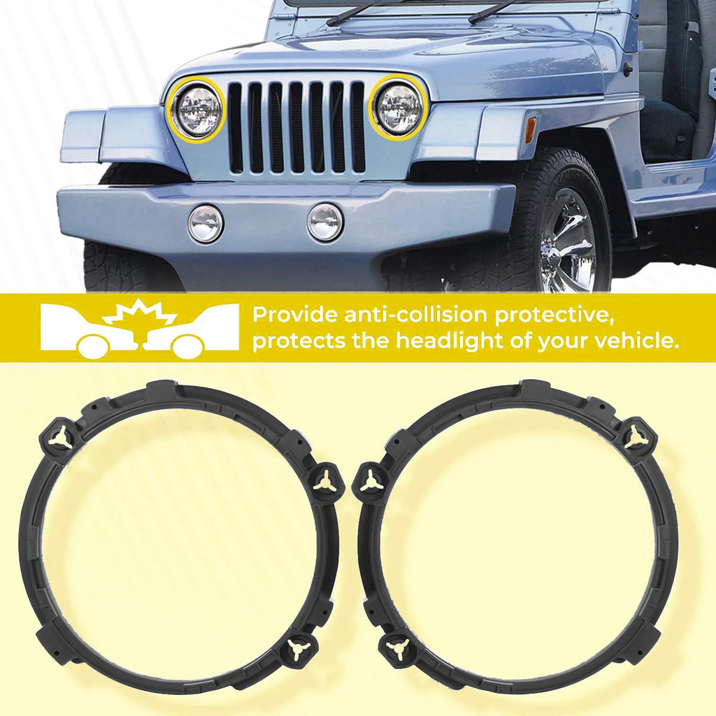 Set of 2 Headlight Bulb Brackets for Jeep Wrangler (1997–2006)