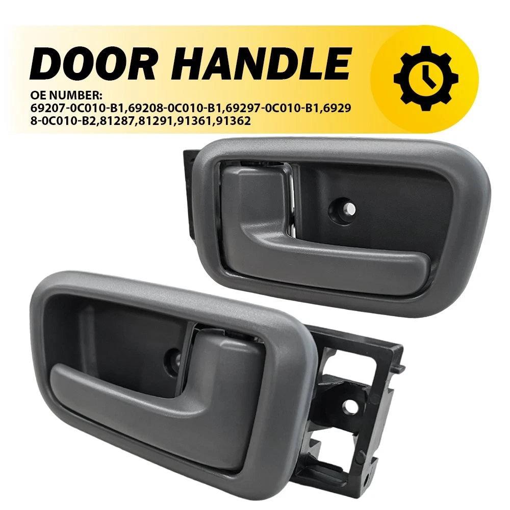 2X Interior Rear Left Right Door Handle & Trims for Toyota Tundra (2000–2006) Gray