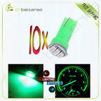 10Pcs 3SMD 3014 LED T5 74 Interior Dashboard Gauge Wedge Light Bulb