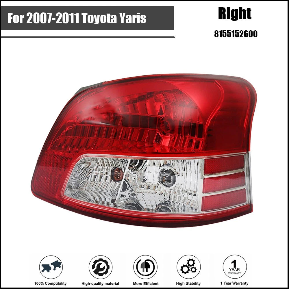 Rear Tail Light Assembly for Toyota Yaris (2007–2011) Passenger Side