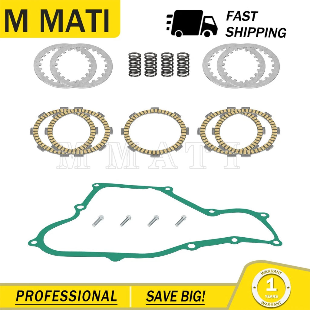 Clutch Plates Kit w/ Springs & Cover Gasket for Honda CR80R CR80RB CR85R CR85RB (1996–2007)