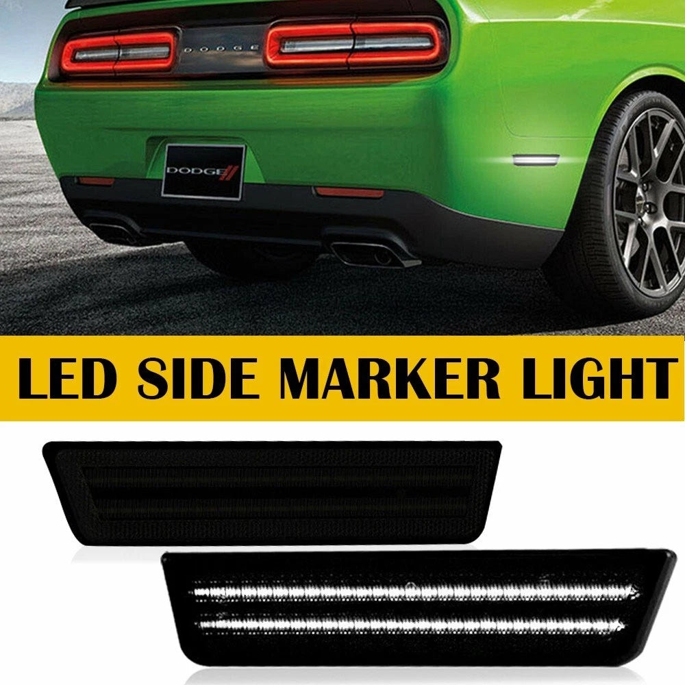 LED Smoke Rear Side Marker Lights for Dodge Challenger (2008–2014)