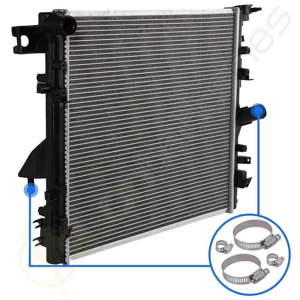 Radiator for Jeep Wrangler JK (2007–2018) CU2957 with Hose Clamps Kit