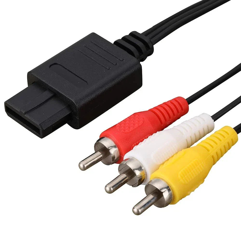 AV Composite Cable for Super Nintendo SNES, GameCube, N64 (1990-2007)
