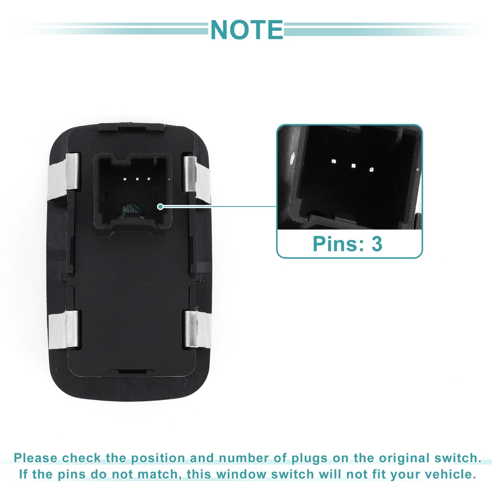 Rear Power Window Switch for Chrysler Town & Country, Dodge (No. 68110869AA)