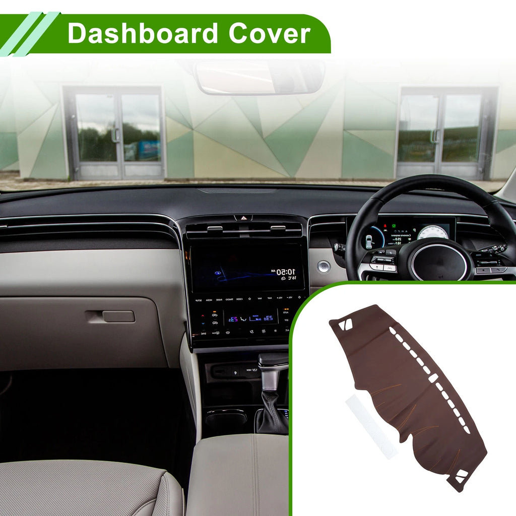 Dashboard Cover for Hyundai ix35 Tucson (2010–2015) Dash Mat Carpet Brown
