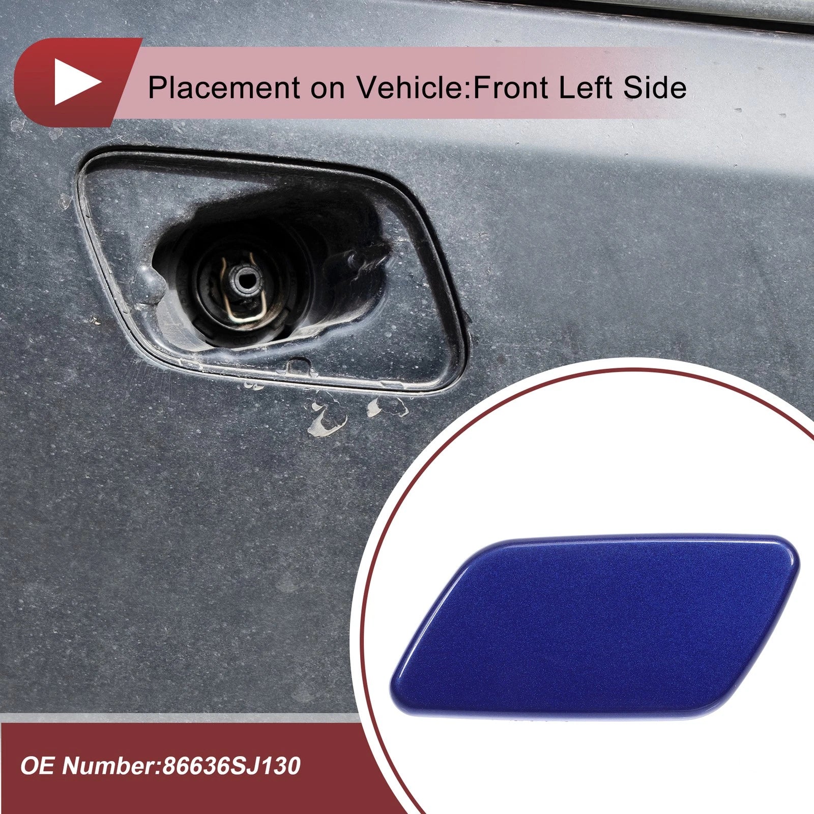 Front Left Washer Nozzle Cover Cap for Subaru Forester SK (2018–2021) Blue