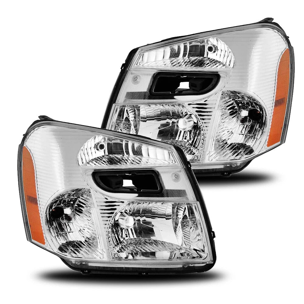 Replacement Headlights for Chevy Equinox (2005-2009) Chrome Halogen Clear