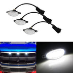 3X Clear 12-SMD Xenon White LED Front Grille Lights for Ford Raptor