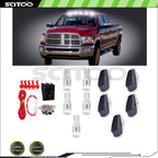 5X Smoke Cab Marker Light Lens T10 LED Bulbs + Wiring for Ford