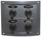 4 Switch Panel for Marine RWB2090 (12V & 24V) 95mm x 105mm Splashproof