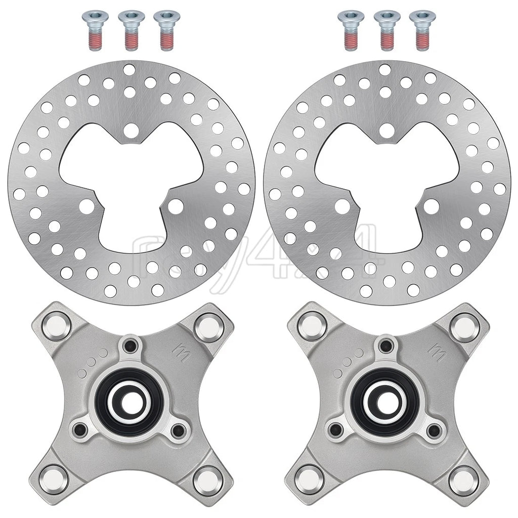 2X Front Wheel Hubs & Brake Disc Rotor for Honda Sportrax 400 TRX400EX (2002–2008)
