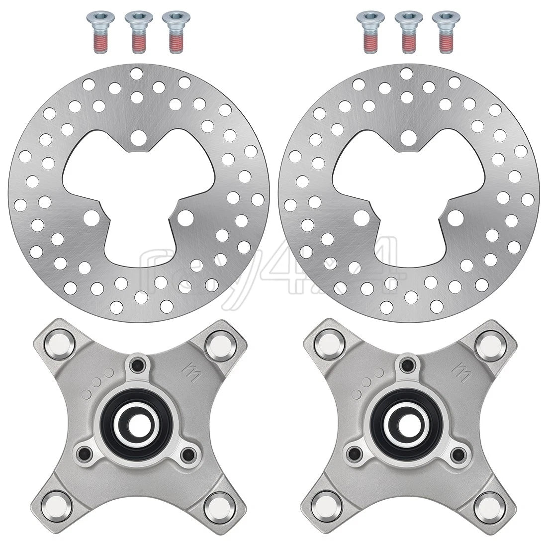 2X Front Wheel Hubs & Brake Disc Rotor for Honda Sportrax 400 TRX400EX (2002–2008)