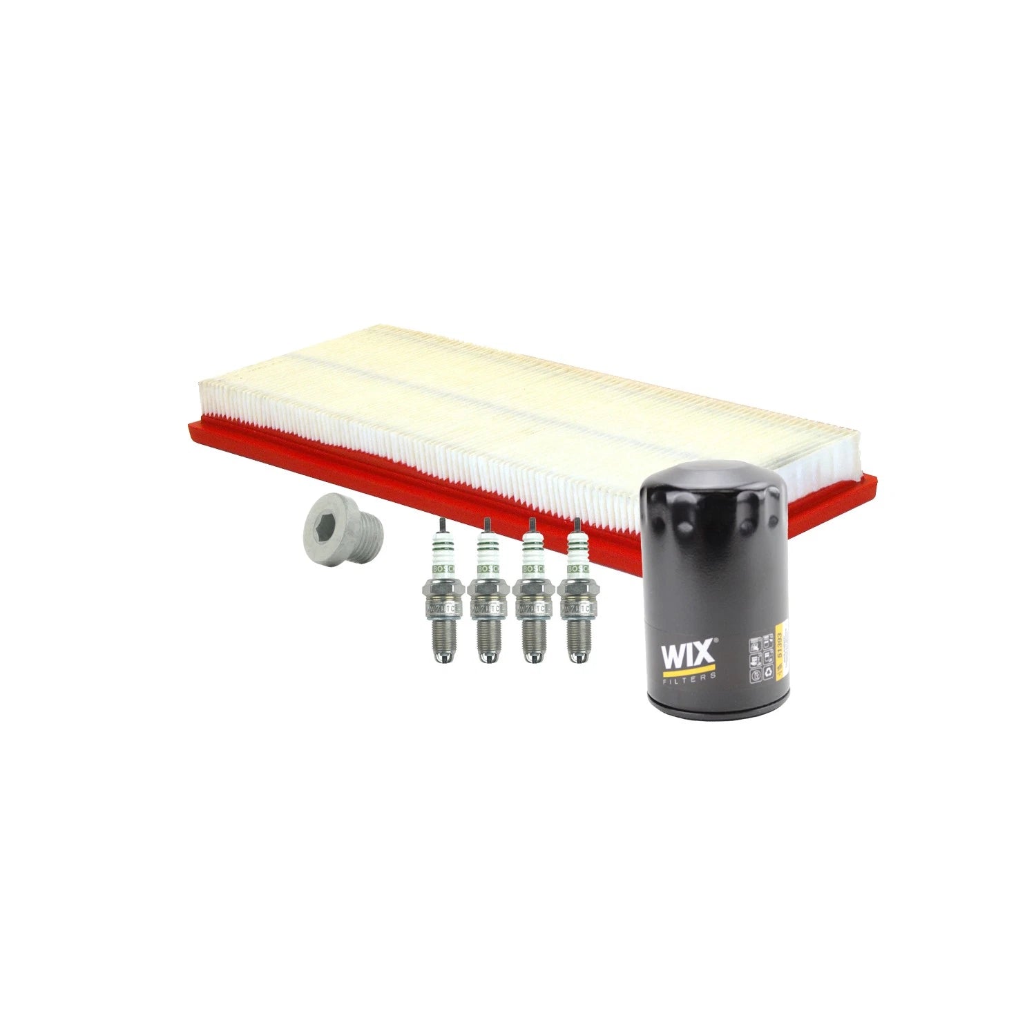 Wix Engine Air Oil Filters & Bosch 4 Nickel Spark Plugs Kit for Audi 4000, 80, 90 (1980–1991)