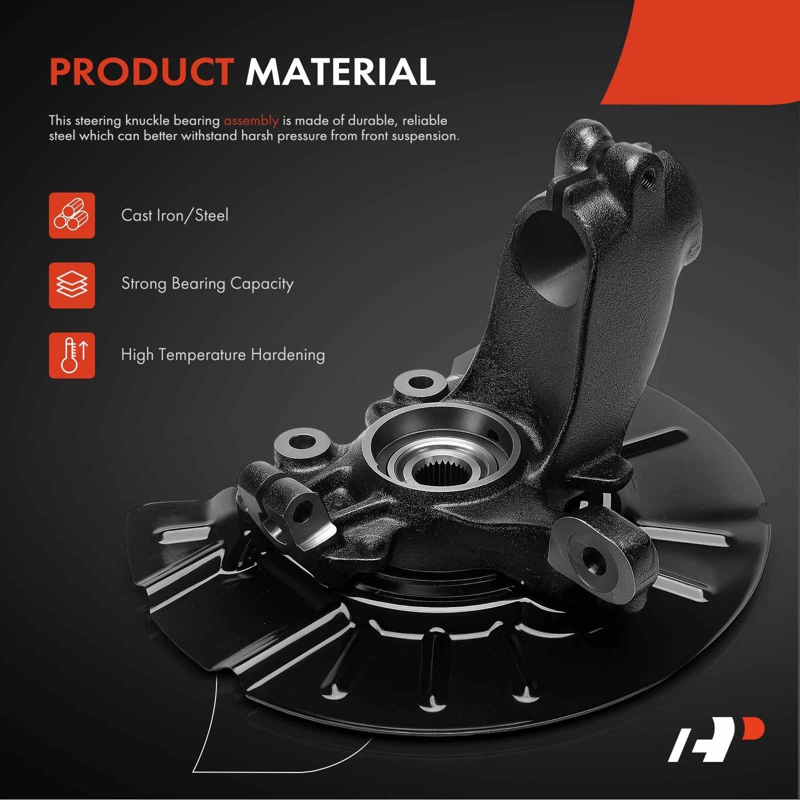 Front Right Steering Knuckle & Hub Bearing for Ford Focus (2014-2018)